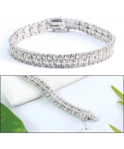 2 Carat Diamond Bracelet for Women Sterling Silver 14k White Gold Tennis Link 7 7.5 8 inch 7.0 Inches $76.56 Bracelets