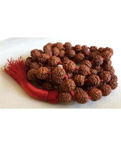 Rudraksha mala Beads necklace Rudraksh Japa 5 Mukhi (5 Face) Hand Knotted Prayer Beads Sizes 6mm 8mm 10mm 12mm Energized Chak...