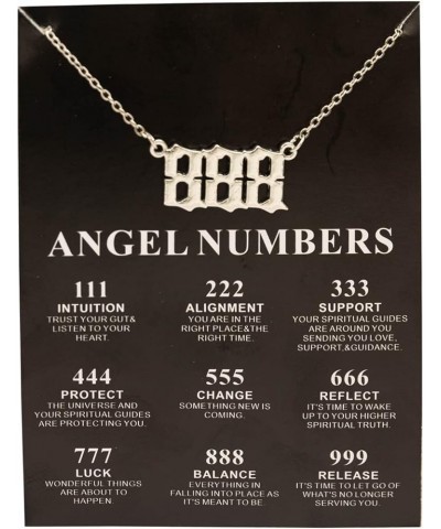 111 222 333 444 555 777 888 999 Angel Number Necklace with Black Meaningful Card Lucky Number Pendant Choker Numerology Jewel...