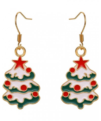 Christmas Tree Earrings Cute Dangle Earrings for Women Girl,Tree Dangle Drop Charm Hoop Earring Fashion Jewelry Xmas Festive ...