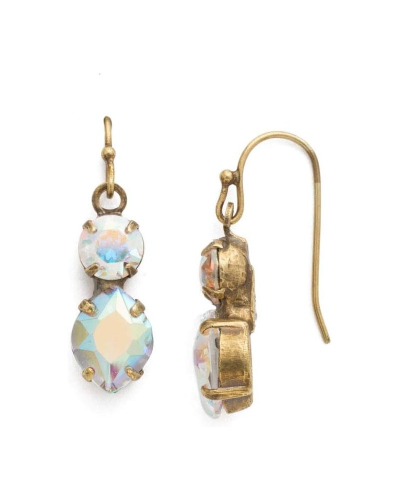 Majestic Marquise Earrings Crystal Aurora Borealis Antique Gold-Tone $20.57 Earrings