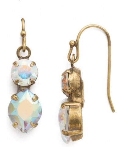 Majestic Marquise Earrings Crystal Aurora Borealis Antique Gold-Tone $20.57 Earrings