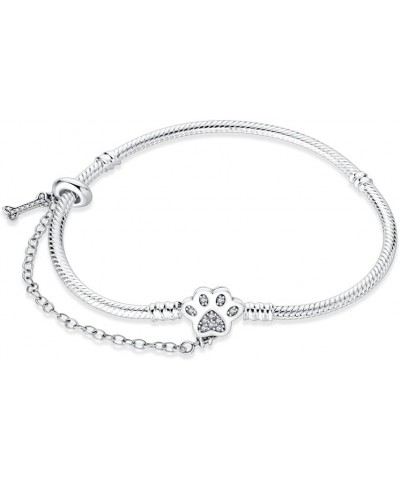 925 Sterling Silver Snake Chain Bracelet for Pandora European Bracelets Charms Bead PAB003 7.1in/18cm $13.10 Others