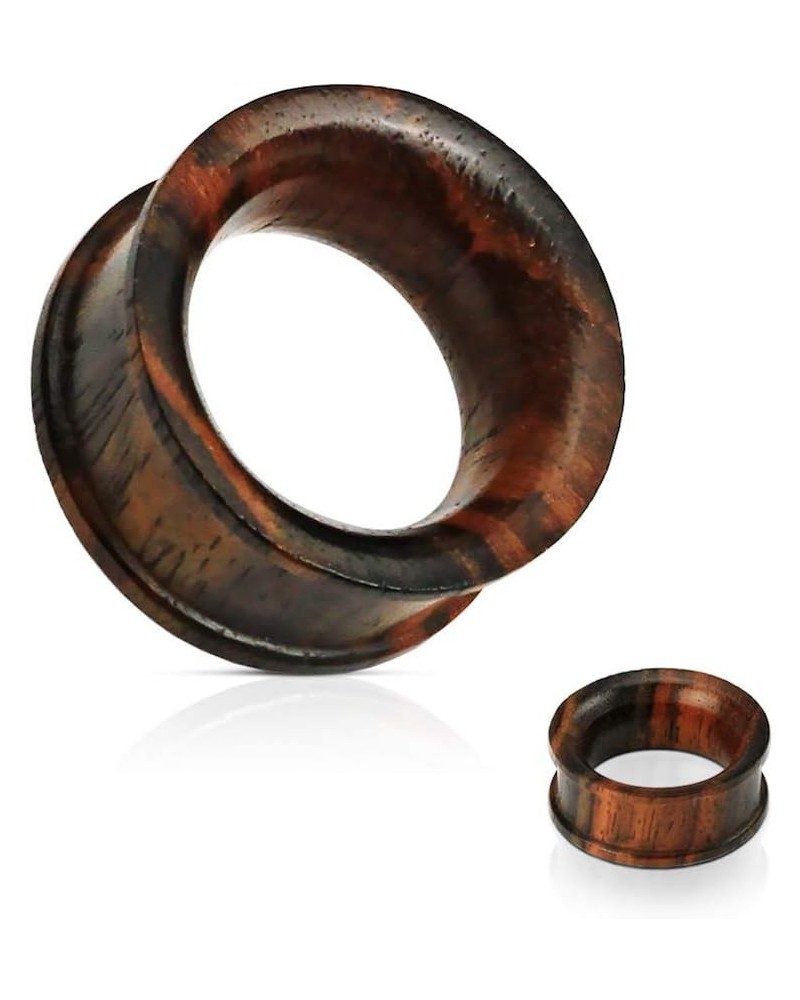 Concave Double Flat Flared Tunnel Organic Sono Wood Plug 5/8" (16mm) $13.33 Body Jewelry