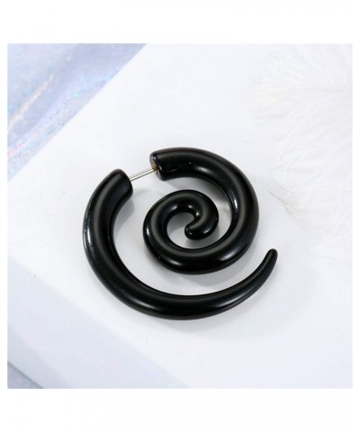 Earrings, 8 Pairs 16G Spiral Fake Gauges Acrylic Ear Tapers Fake Plugs Horn Stud Earrings $6.11 Body Jewelry