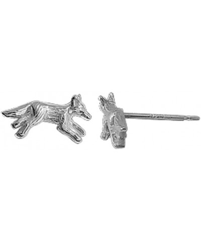 Jewelry Sterling Silver Wolf Stud Earrings $12.95 Earrings