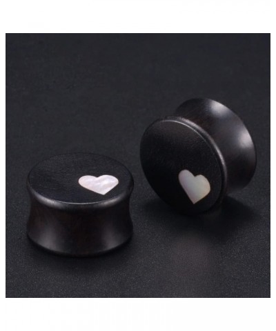 1 Pair Gauges For Ears Wood Saddle Plugs and Tunnels Heart Logo Earrings Expander Stretchers. M841 5/8"(16mm) $9.40 Body Jewelry