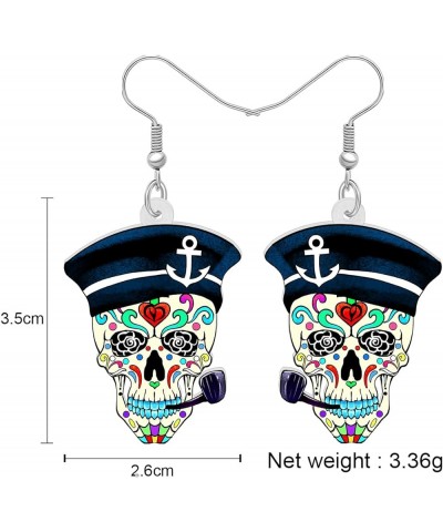 Acrylic Creative Cute Halloween Pirate Series Parrot Earrings for Women Girls Scarlet Macaw Dangle Drop Hook Earrings Jewelry...