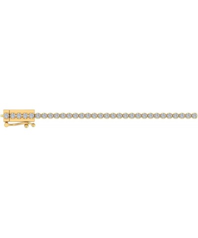 2 to 2 1/4 Carat Diamond Tennis Bracelet in 14K Gold (6.85 to 8 inch) Yellow Gold 7.5 Inches $314.65 Bracelets