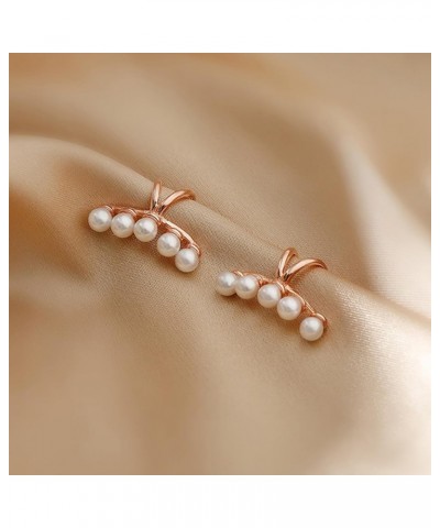 Pearl Ear Cuffs Earrings for Women Non Piercing Cartilage Cuff Wrap Clip on Earrings Pearl Tassel Chain Earrings Jewelry Gift...