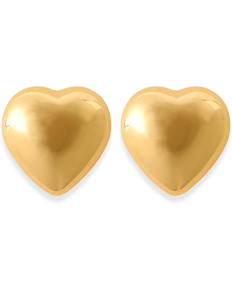 Gold Heart Earrings for Women, Gold Plated Heart Shaped Studs Dangle Earrings,Trendy Valentines Birthday Gifts for Her 234 Go...