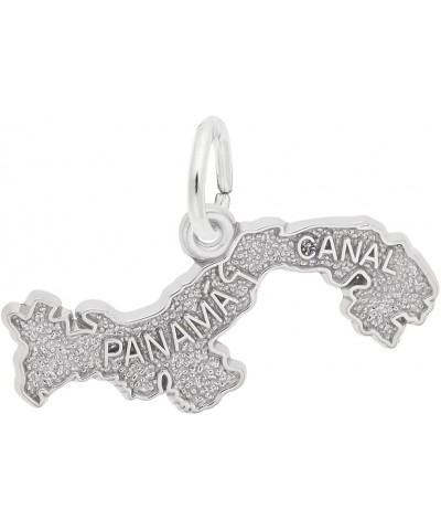 Panama Canal Charm, Charms for Bracelets and Necklaces White Gold $22.76 Bracelets