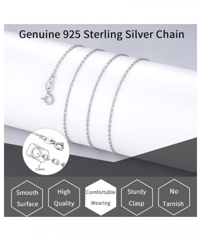 925 Sterling Silver Chain Necklace Chain for Women Girls 1.1mm Cable Chain Necklace Upgraded Spring-Ring Clasp - Thin & Sturd...