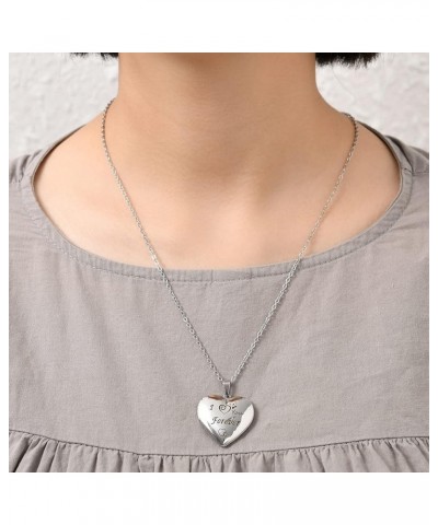 I You Forever" Love Heart Shaped Locket Necklace That Can Holds Pictures Inside Stainless Steel Locket Necklace Silver $8.24 ...