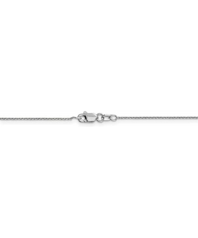 14k Gold D Cut Cable Chain Necklace Jewelry Gifts for Women in White Gold Choice of Lengths 16 18 20 24 and Variety of mm Opt...