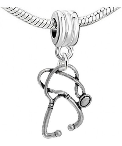 Nurse Thermometer Charm or Stethoscope Charm Clip on for European Charm Bracelet Jewelry with Lobster Clasp Stethoscope charm...