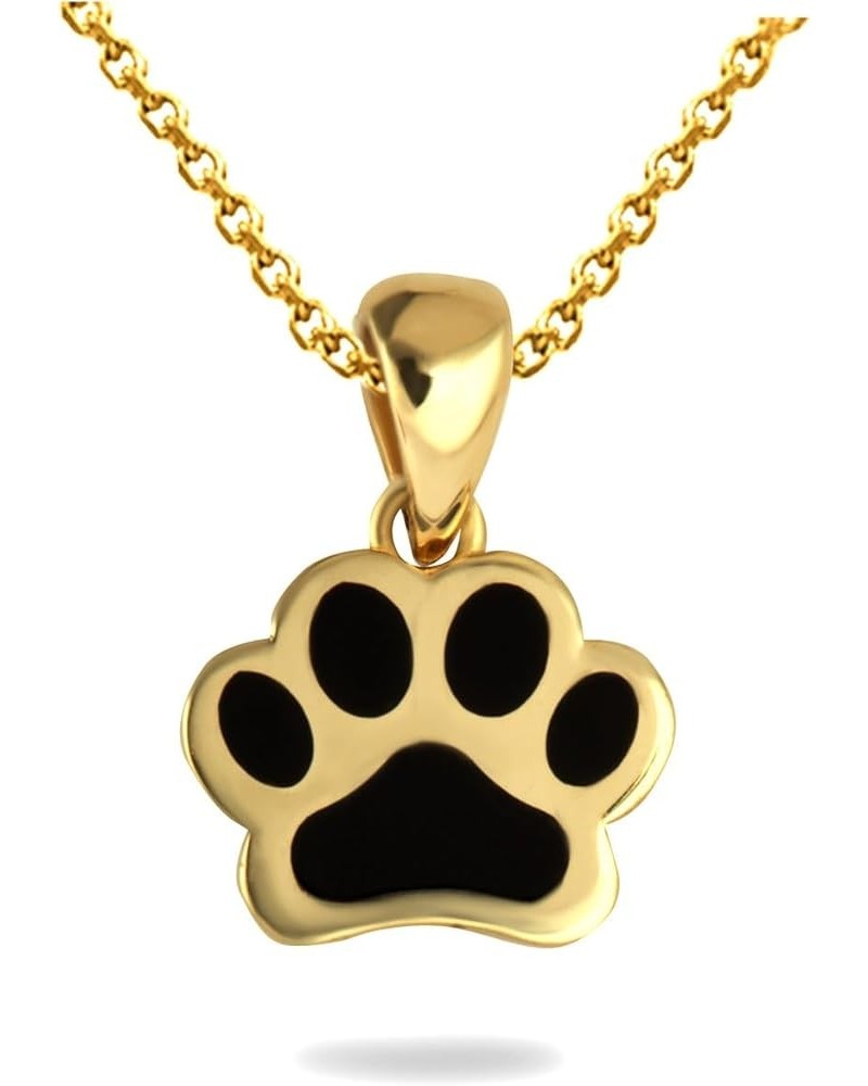 Fine 14k Gold Dog Paw Print Enamel Pendant Necklace Yellow Gold 20.0 Inches $73.49 Necklaces