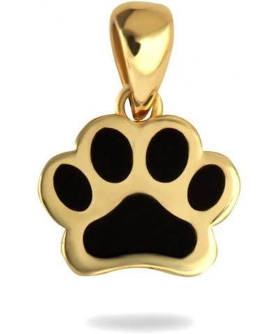 Fine 14k Gold Dog Paw Print Enamel Pendant Necklace Yellow Gold 20.0 Inches $73.49 Necklaces