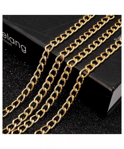 Multilayer Metal Waist Chain Long Tassel Chain Belt Body Belly Link for Women Crystal Gold L: Length 130cm/51.2in $7.00 Body ...