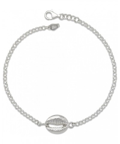 .925 Sterling Silver Anklet, Bracelet 9.0 Inches Cowrie Shell $15.84 Anklets