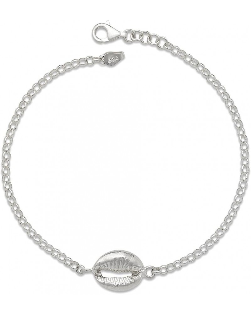 .925 Sterling Silver Anklet, Bracelet 9.0 Inches Cowrie Shell $15.84 Anklets