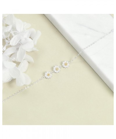 Daisy Anklet for Women 925 Sterling Silver Daisy Anklet Jewelry Gifts for Women Girls Daisy $16.42 Anklets