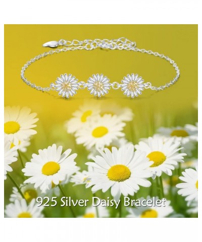 Daisy Anklet for Women 925 Sterling Silver Daisy Anklet Jewelry Gifts for Women Girls Daisy $16.42 Anklets