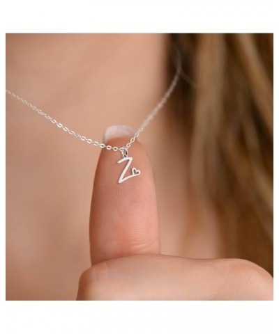 Initial Necklace for Women Girls, 14k Gold Filled/925 Sterling Silver Necklaces Dainty Gold Letter Pendant Necklace Trendy Wa...