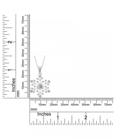 Natural Diamond Snowflake Pendant Necklace In 14k White Gold Over Sterling Silver With 18" Chain Snowflake Style 1 $53.00 Nec...