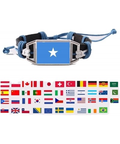 Flag Bracelet Ukraine United States Uruguay Ethiopia's Regional Flag Leather Bracelet (Color : Portugal) Uruguay $18.19 Brace...