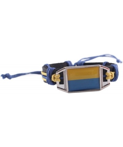 Flag Bracelet Ukraine United States Uruguay Ethiopia's Regional Flag Leather Bracelet (Color : Portugal) Uruguay $18.19 Brace...