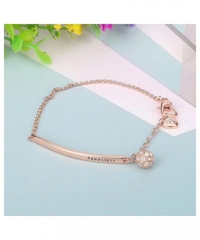 Fashion Rose Gold Bracelet for Women Girl Dainty Slider Bracelets Jewelry Link-Rose gold $10.07 Bracelets