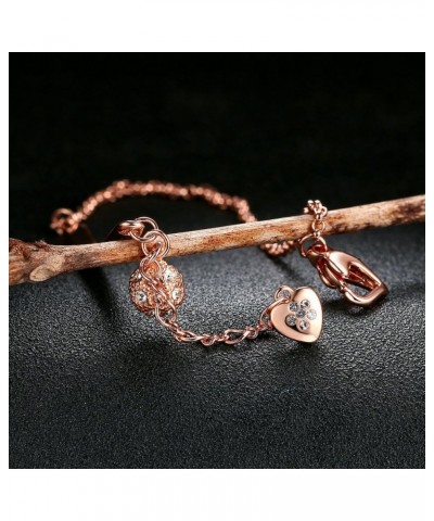 Fashion Rose Gold Bracelet for Women Girl Dainty Slider Bracelets Jewelry Link-Rose gold $10.07 Bracelets