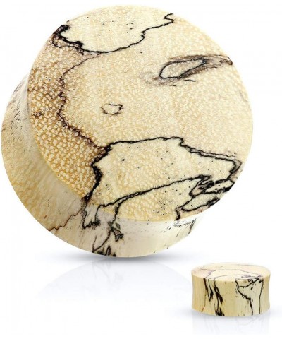 Spalted Tamarind Wood Saddle Plug 1.38" (35mm) $10.99 Body Jewelry