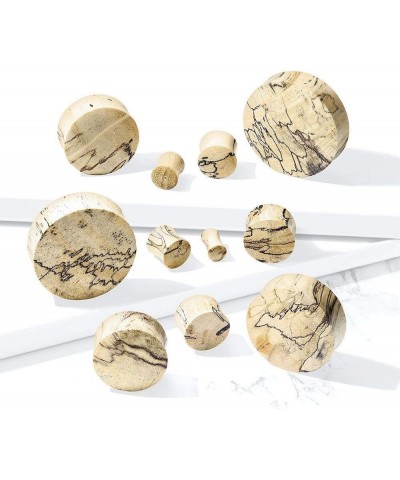 Spalted Tamarind Wood Saddle Plug 1.38" (35mm) $10.99 Body Jewelry