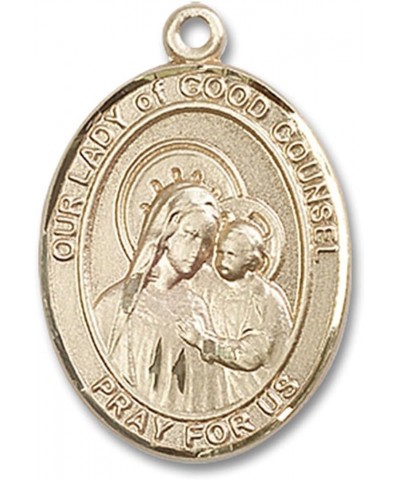 14 Karat Gold Catholic Patron Saint Medal Pendant, 1 Inch Our Lady of Good Counsel $568.63 Necklaces