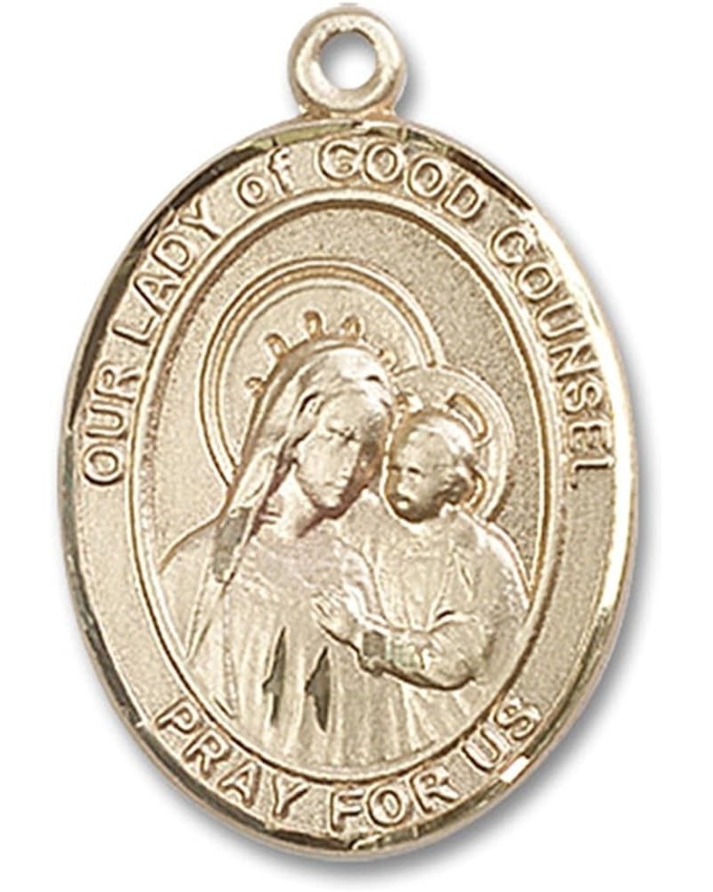 14 Karat Gold Catholic Patron Saint Medal Pendant, 1 Inch Our Lady of Good Counsel $568.63 Necklaces