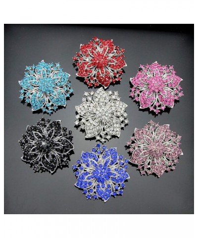 All-Match Accessories Brooches Wedding Bridal Big Crystal Rhinestone Bouquet Brooch Pin for Women Blue 3 $10.25 Others