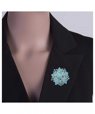 All-Match Accessories Brooches Wedding Bridal Big Crystal Rhinestone Bouquet Brooch Pin for Women Blue 3 $10.25 Others