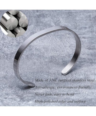 Stainless Steel Inspiration Mantra Cuff Bangle Bracelet Graduation Gift Be Present $9.52 Bracelets