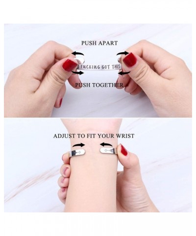 Stainless Steel Inspiration Mantra Cuff Bangle Bracelet Graduation Gift Be Present $9.52 Bracelets