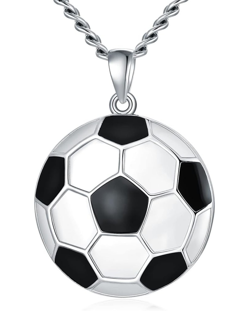 Sterling Silver Sport Necklaces Baseball/Football/Volleyball/Soccer/Hockey/Tennis/Basketball/Gymnastics/Badminton Necklace I ...