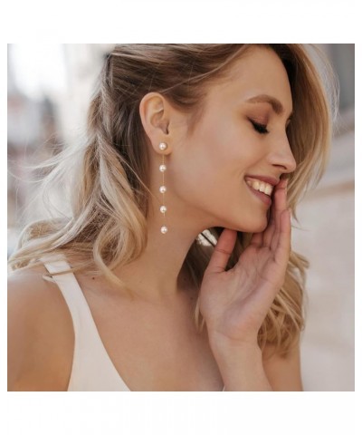 Simulated Pearl Necklace Dangle Earrings for Women Girls Bridal Wedding Jewelry Set Gifts Gold $9.51 Jewelry Sets