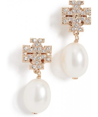 Women's Kira Pave Pearl Drop Earrings Tory Gold/Pearl $59.85 Earrings