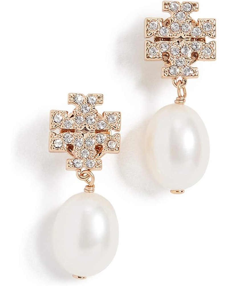 Women's Kira Pave Pearl Drop Earrings Tory Gold/Pearl $59.85 Earrings