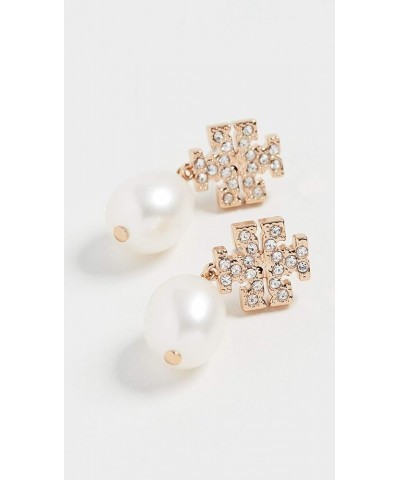 Women's Kira Pave Pearl Drop Earrings Tory Gold/Pearl $59.85 Earrings