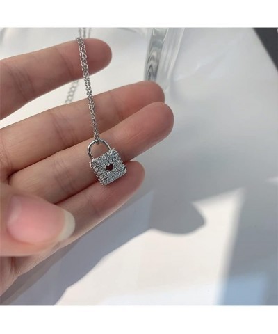 Silver Necklace for Women,925 Sterling Silver Necklace for Jewelry Birthday Gifts Pendant Necklace Crystal Necklaces for Wome...