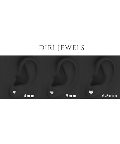 Moissanite Stud Earrings, 0.5ct-2ct D Color VVS1 Clarity Lab Grown Diamond Moissanite 14K White Gold Plated 925 Sterling Silv...