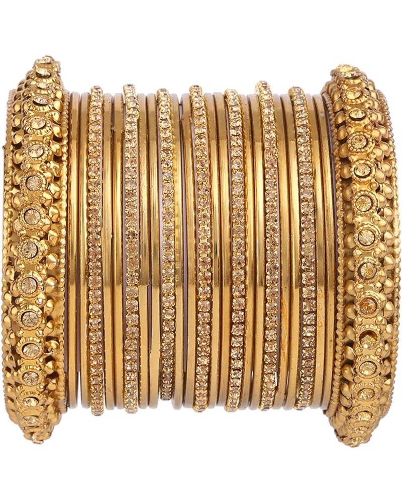 Boho Vintage Antique Gypsy Tribal Indian Oxidized Crystal Bracelets Bangle Set Jewelry LCT Gold (Set of 25 Pcs) 2-4 $12.40 Br...