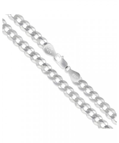 Men's Women's Sterling Silver Flat Curb Chain 1.2mm-4.4mm Solid 925 Italy Link Necklace 3.7mm Length 20 Inches $10.63 Necklaces